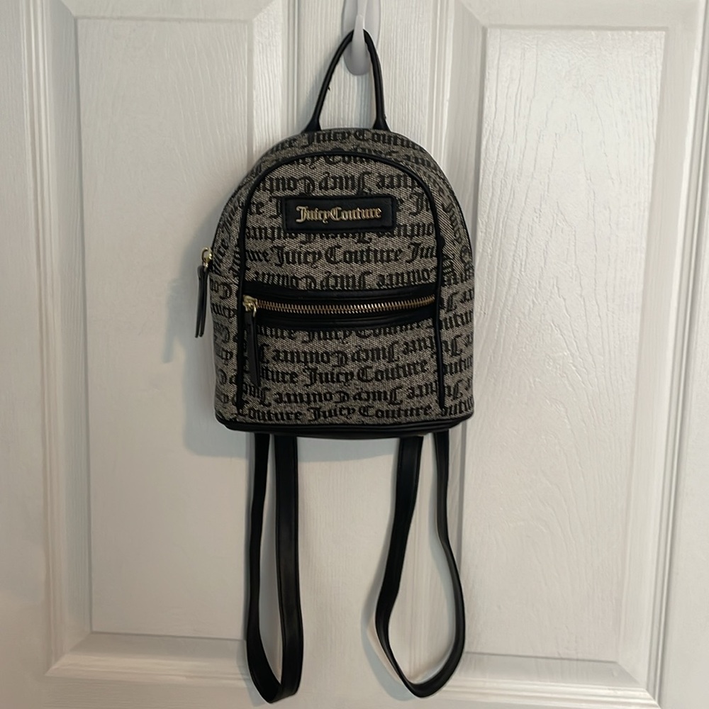 Juicy Couture Black and Gray Logo Backpack - Picture 3 of 16